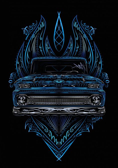 Мотоциклы Harley Davidson, Rockabilly Art, Pinstripe Art, Lowrider Art, Muster Tattoos, Car Organization, Cool Car Drawings, Automotive Artwork, Pinstriping Designs