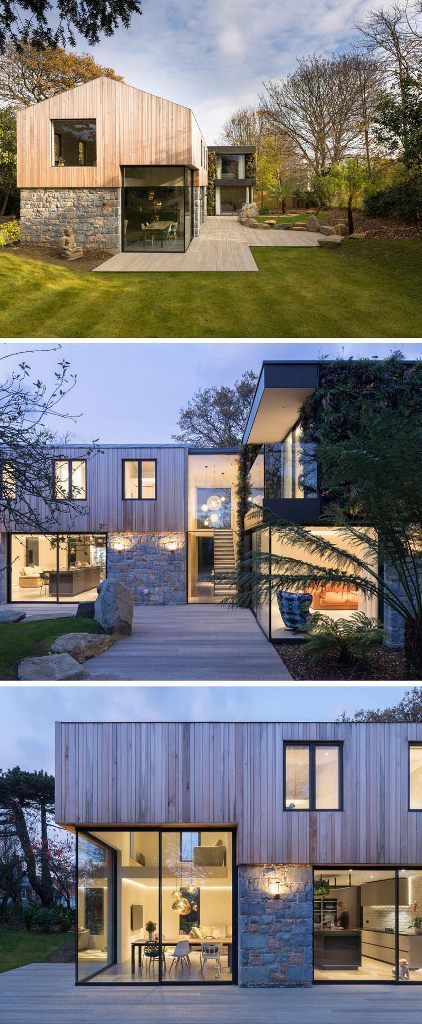 https://ombiaombia.wordpress.com/2019/04/05/modern-862/  modern barn architecture Modern Family House, Wood Architecture, Architecture Wallpaper, Modern Architecture House, Wood Stain, Family House, Large Windows, Contemporary Architecture, House In The Woods