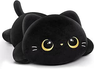 Squishy Plushies, Black Cat Plushie, Black Cat Stuffed Animal, Cute Cat Plush, Cat Plushies, Cat Soft Toy, Cat Stuffed Animal, Baby Goat, Stuffed Animal Cat