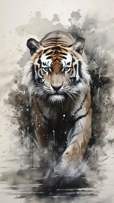 Abstract Animal Painting, Animal Paintings Acrylic, Animal Tattoo Ideas, Tiger Artwork, Abstract Animal Art, Leopard Art, Tiger Painting, Spirit Animal Art, Most Paused Movie Scenes