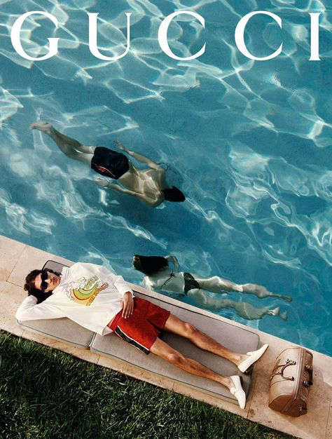 Discover GUCCI Summer Stories 2023 Gucci Summer, Summer Collection Men, Concept Photography, Pool Fashion, Summer Story, Poolside Fashion, Summer Campaign, Pool Photos, Photoshoot Concept