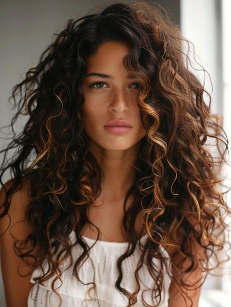 Hair Color Ideas for Brunettes: Fun, Unique, and Edgy Looks for Every Season Hair Color For Olive Skin Tone, Lock Art, Dark Curly Hair, Natural Curly Hair Cuts, Haircuts For Long Hair With Layers, Brown Curly Hair, Edgy Looks, Hair Color Unique, Edgy Haircuts