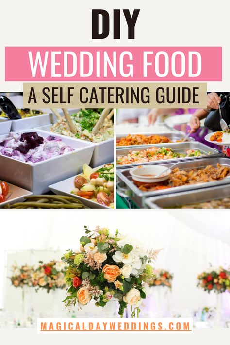 Low Budget Catering Ideas, Catering A Wedding Yourself, Outdoor Food Wedding Ideas, Self Catered Wedding Menu Ideas, Make Your Own Wedding Food, Pulled Pork Wedding Buffet Ideas, Finger Food Wedding Reception Buffet Ideas, Diy Wedding Menu Ideas Food, Diy Wedding Menu Ideas