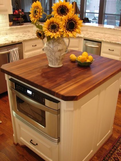 Small Kitchen Island Ideas, Kitchen Island Makeover, Garage Solutions, Microwave Cabinet, Fitted Kitchens, Butcher Blocks, Small Kitchen Island, Kitchen Island Decor, Organization Board