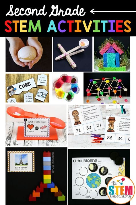 Our STEM activities make lesson planning so much easier! Here is a list of STEM activities for kids in second grade. Add these to STEM centers, science units, or have fun at home with your toddler! Second Grade Stem Bins, Stem 2nd Grade, Stem Activities Elementary 2nd Grade, Stem Activities For 2nd Grade, Third Grade Stem Activities, Stem Lesson Plans Elementary, Easy Stem Activities Elementary, Makerspace Classroom, Crafts For Older Kids