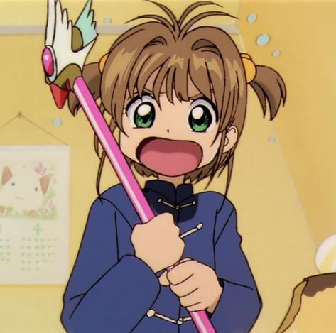 Sakura Kinomoto Icon, Brown Hair Pfp, Cardcaptor Sakura Sakura, Funny Icons, A Silent Voice Anime, Sakura Card Captor, Sakura Kinomoto, Tsubasa Chronicles, Cute Love Memes