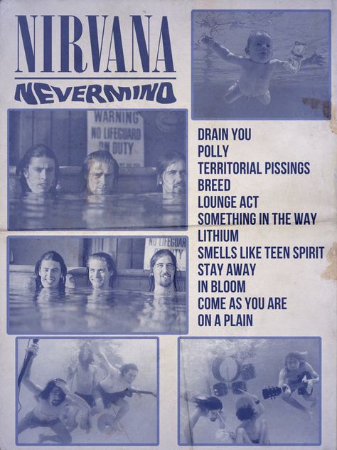 Nirvana Mtv Unplugged Poster, Nirvana Album Poster, Nirvana Poster Nevermind, Vintage Nirvana Poster, Nirvana Poster Room, Serve The Servants Nirvana, Nirvana Poster Vintage, 1991 Aesthetic, Nevermind Poster