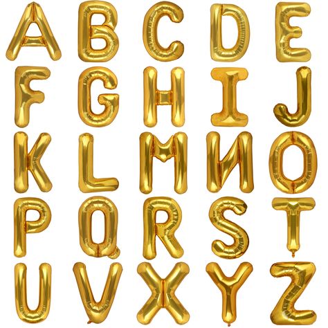 Jumbo Letters, Kids Party Balloons, Gold Letter Balloons, Balloon Birthday Party, Space Theme Party, Metallic Balloons, Balloon Stands, Balloons Birthday, Balloon Birthday