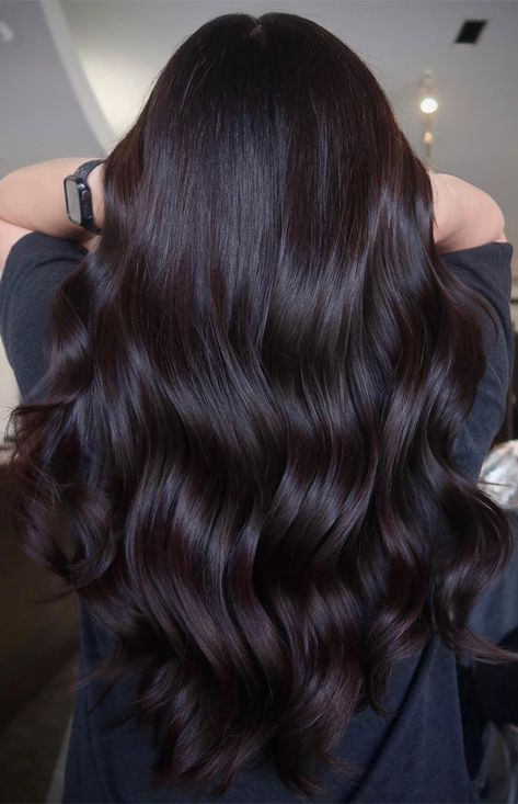 Black Coffee Hair Color, Lorelai Gilmore Hair Color, Dark Brown Fall Hair Color, Espresso Brunette Hair, 2023 Winter Hair Color, Wine Hair Color Burgundy, Chocolate Burgundy Hair, Mulled Wine Hair Color, Dark Chocolate Balayage