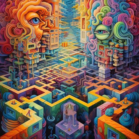 Dmt Art, Optical Illusion Drawing, Acid Art, Trippy Designs, Trippy Visuals, Psychadelic Art, Spiritual Artwork, Everyday Art, Graffiti Painting