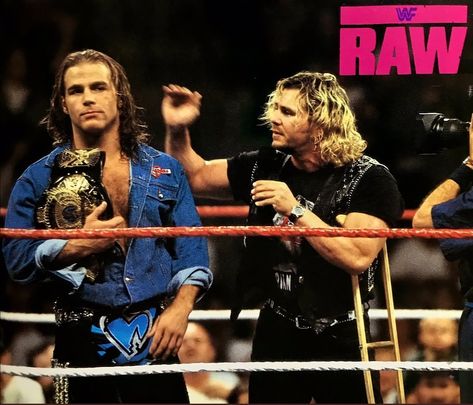 Hbk and Brian Pillman Brian Pillman, The Heartbreak Kid, Shawn Michaels, Wwe Wrestlers, Professional Wrestling, Pro Wrestling, Wwe, Rocker, Bodybuilding