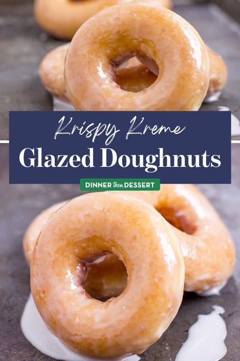 Original Krispy Kreme Glazed Doughnuts can now be made fresh at home. No more waiting in lines or drive thru with my spot on copycat recipe! Airy Donut Recipe, Krispie Kreme Donut Recipe, Cream Cheese Donut Glaze, Kristy Kreme Donut Recipes, How To Make Krispy Kreme Donuts At Home, Homemade Krispy Kreme Donuts Recipe, Doughnut Icing Recipe, Krispy Cream Donuts Recipe, Best Donut Recipe Homemade