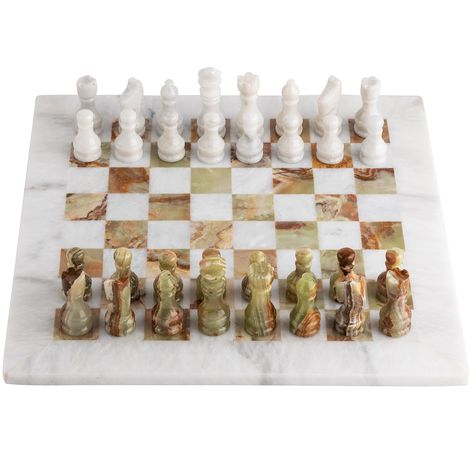 PRICES MAY VARY. HANDCRAFTED NATURAL MARBLE-Each chess set includes 1 handmade chess board and a full 32 piece handcrafted chess pieces set QUENSTONE- Each chess board set is handmade with marble stone to perfection 15 INCH X15 INCH-This large beautiful size is for both a beautiful decorative masterpiece and for perfect game time in style PROFESSIONALY PACKED-Packed with utmost care to insure that you receive the most perfect marble chess stone set. CUSTOMER SERVICE-We pride ourselves with 100% Stone Chess Board, Aesthetic Chess Board, Chess Decor, Chess Board Set, Chess Boards, Chess Set Unique, Marble Chess Set, Boy Stuff, Mirror Ornaments