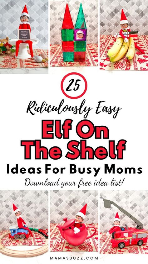 elf on the shelf Elf Ideas Easy, Napkin Folding Ideas, Easy Elf On The Shelf, Paper Napkin Folding, Easy Elf, Toy Fire Trucks, Folding Ideas, Awesome Elf On The Shelf Ideas, Elf Activities