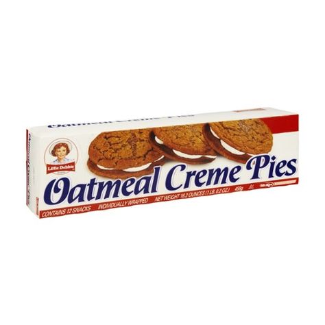 Oatmeal Creme Pies, Little Debbie Snack Cakes, Oatmeal Creme Pie, Debbie Snacks, Instant Breakfast, Little Debbie, Honey Buns, Oatmeal Raisin, Snacks For Work