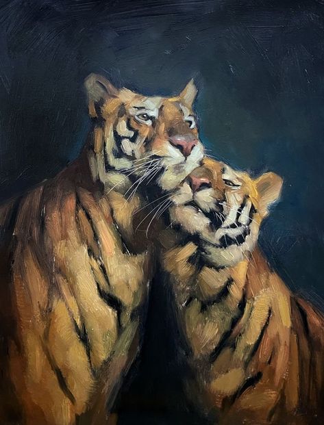 Tigers Painting, Abstract Animal Painting, Jennifer Gennari, Tiger Art Print, Tiger Painting, Tiger Art, Tableau Art, Arte Inspo, Arte Animal