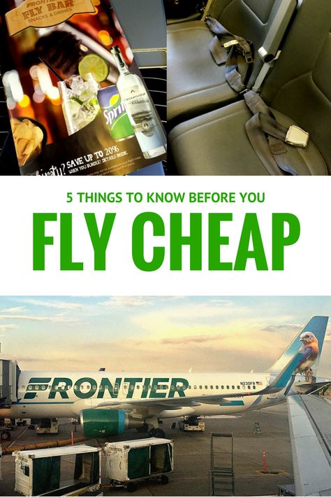 Looking for budget travel options? You might decide to save money by flying cheap. Here's 5 things to know before you book that low fare! Frontier Airline | Travel | Budget Frontier Airlines, Affiliate Website, Flying With Kids, Airline Travel, Travel Budget, Parenting 101, All I Ever Wanted, Interesting Ideas, Travel Articles