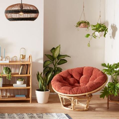 Papasan Chair Living Room, Papasan Chair Frame, Papasan Chair Cushion, Papasan Cushion, Boho Chair, Bedroom Corner, Papasan Chair, Bedroom Chair, Chair Cushion