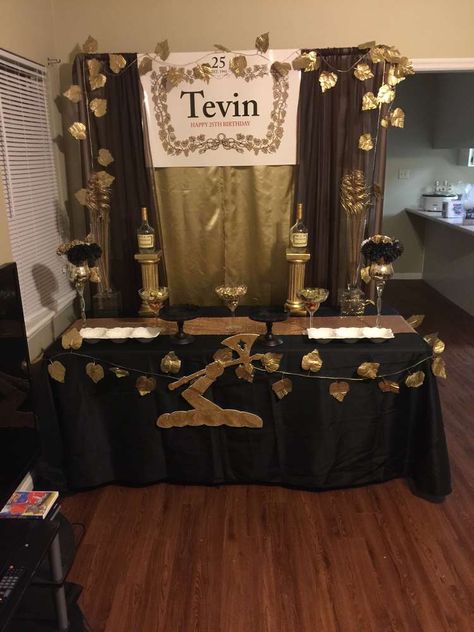 Hennything is Possible  | CatchMyParty.com Lingere Party, Hennessy Party, Birthday Ideas For Husband, Hennything Is Possible, Surprise Party Decorations, David Mazouz, Kay Kay, Decoration For Ganpati, 90s Theme