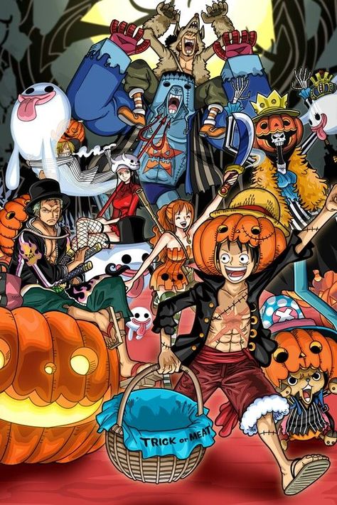 Bleach Halloween Anime, One Piece Halloween Official Art, Halloween One Piece Wallpaper, One Piece Wallpaper Halloween, One Piece Halloween Pfp, One Piece Halloween Wallpaper, One Piece Halloween Icons, Halloween Luffy, Anime Halloween Wallpaper