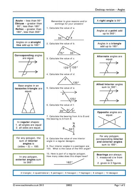 Desktop revision – Angles Angles Math Geometry, Math Revision, Polygons Worksheet, Gcse Maths Revision, Maths Revision, Angles Math, Gcse Maths, Angles Worksheet, Geometry Lessons