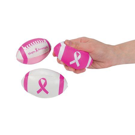 These footballs are ideal giveaways and door prizes for any riBulletin Boardon awareness event. Add some fun to your fundraiser when you toss them around the room. They're great for entertaining children while the adults get down to business. Hand these out to health class students as a memorable way to promote your cause! Foam. 4" Color: Pink. Football Stand, Hope Strength, Health Class, Door Prizes, Cheerleading Outfits, Go Pink, Pink Out, Fun Signs, Fun Run