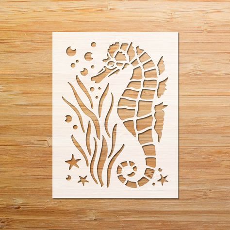 Beach Stencils, Nautical Stencils, Horse Stencil, Horse Custom, Turtle Images, Stencil Wall, Clay Stamps, Stencil Printing, Stencil Material