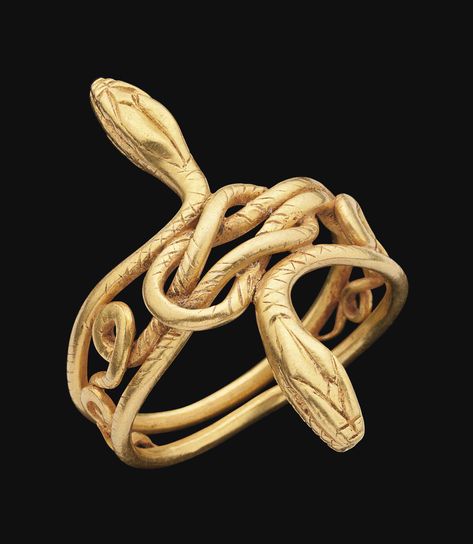 A GRAECO-ROMAN GOLD SNAKE RING | CIRCA 1ST CENTURY B.C.-1ST CENTURY A.D. | 1st Century, 1st Century B.C. | Christie's Imperiul Roman, Ancient Roman Jewelry, Vegan Coleslaw, Ancient Jewels, Bijoux Art Nouveau, Vegan Style, Roman Jewelry, Ancient Jewellery, Historical Jewellery