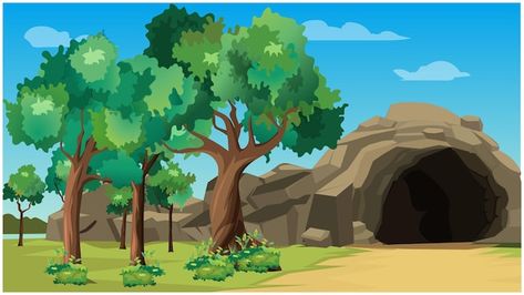 Cave in a jungle area for 2d cartoon ani... | Premium Vector #Freepik #vector #2d #jungle-illustration #cave #animation Cartoon Animation Background, Jungle Cartoon, Jungle Images, Free Cartoon Characters, Forest Cartoon, 2d Character Animation, 2d Cartoon, Best Naruto Wallpapers, Nature Background Images