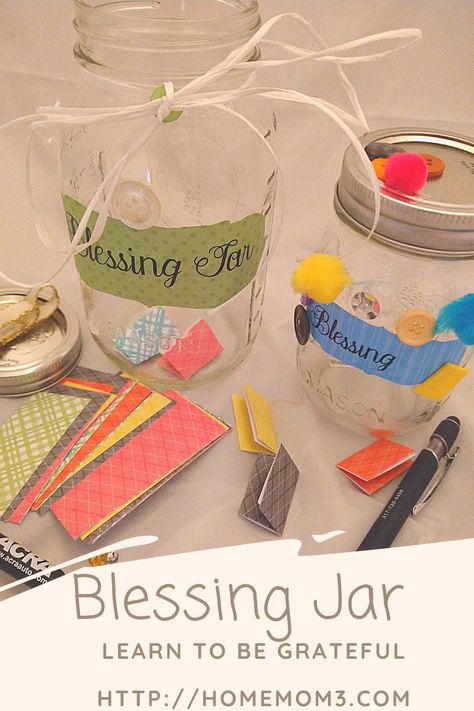 Two mason jars made into blessing jars to help record all the good things God has done in their life. Blessing Jar Craft. Diy Bible Verse Jar, Bible Verse Jar Diy, Bible Crafts For Adults, Prayer Jar Ideas, Natural Cough Remedies For Kids, Diffuser Blends For Colds, Blessing Jar, Awana Crafts, Cough Remedies For Kids