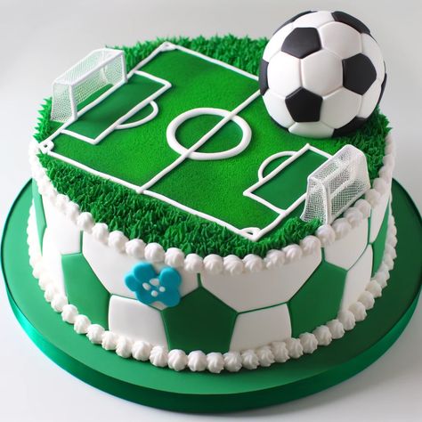 Top Birthday Cake Ideas for Kids Boys Make His Day Unforgettable (9) Easy Soccer Birthday Cake, Soccer Cake Birthday, Soccer Theme Cake Ideas, Soccer Birthday Cake Ideas, Easy Boy Birthday Cake, Simple Football Cake, Birthday Cake 9 Boy, Soccer Themed Birthday Cake, Football Birthday Cake Boys