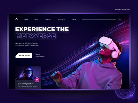 Metaverse Website Design, Metaverse Website, Vr Design, Beautiful Web Design, Vision Pro, Ar Vr, Fb Ads, New Media Art, Template Site