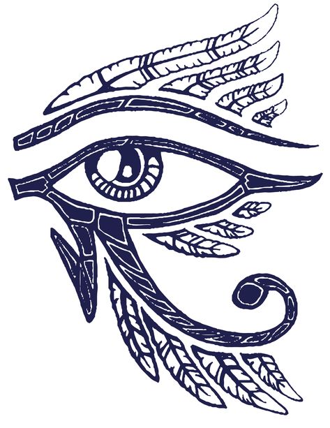 The Eye of Horus (The Egyptian Eye) and Its Meaning - Mythologian.Net Eye Of Ra Tattoo, Egyptian Eye Tattoos, 2024 Tattoo, Horus Tattoo, Arte Doodle, Egyptian Eye, Egypt Tattoo, Linocut Printmaking, Egyptian Tattoo