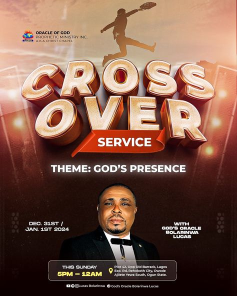 Cross Over Service Flyer 31st Cross Over Flyer Design, Cross Over Service Flyer Design, Cross Over Flyer Design, Cross Over Flyer, Jesus Background, Church Inspiration, Photoshop Backgrounds Backdrops, Church Poster Design, Banner Designs