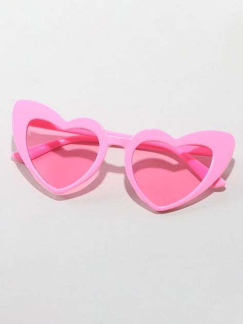 Pink Boho   Plastic   Embellished   Kids Accessories Harry Styles Costume Ideas, Love On Tour Outfits Ideas, Sunglasses Shein, Hot Pink Accessories, Toddler Girl Accessories, Love On Tour Outfits, 13 Birthday, Glasses Trends, Heart Shaped Glasses