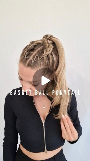 Poppy ✨️♏️ | SPORTY HAIR pt4🏀Comment the next sport🫶Thanks for your ideas, luv u🙏  .  .  #braidedhair #braidedhairstyles #sporthairstyle #gymgirl... | Instagram Cute Gym Updos Workout Hair, Girls Sports Hairstyles, Basketball Hair Styles, Volleyball Game Day Hair, Cute Golf Hairstyles, Simple Sporty Hairstyles, Hairstyles For Basketball, Cute Sports Hairstyles, Cute Basketball Hairstyles