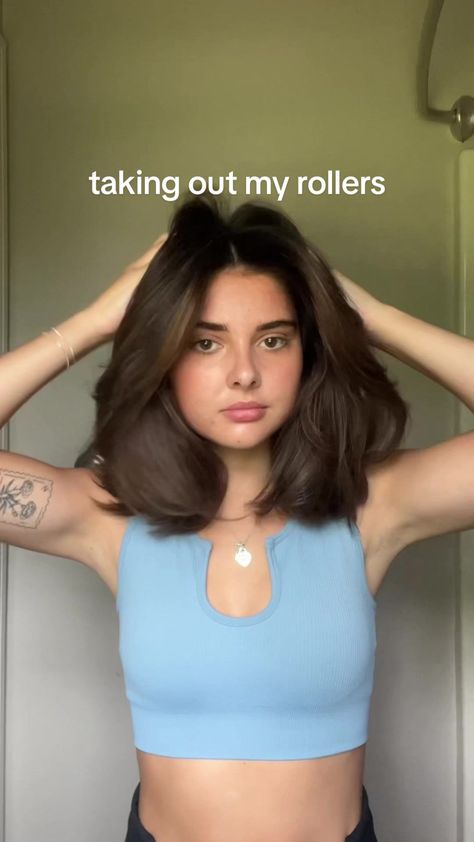 ashley kay on TikTok 90 Hairstyles 90s Hair, 90s Medium Length Hair, Long Layer Bob, Short Hair Volume, Layer Bob, 90's Hairstyles, Short Hair Blowout, Rachel Green Hair, 90’s Hairstyles