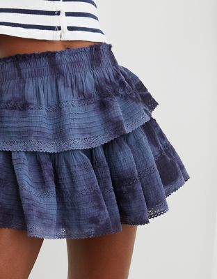 Aerie Rock 'n' Ruffle Mini Skirt Flared Skirt Dress, Ruffle Skirts, Comfy Skirt, Love Shack Fancy, Ruffle Mini Skirt, Cute Preppy Outfits, Summer Skirts, Mens Outfitters, Ruffle Skirt