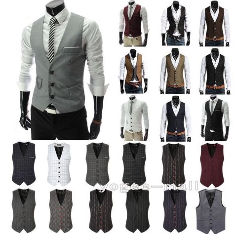 Dress Suit Vest, Mens Vest Fashion, Wedding Tuxedo, Mens Suit Vest, Dress Suits For Men, Mens Fashion Smart, Hipster Mens Fashion, Mens Style Guide, Fashion Suits For Men