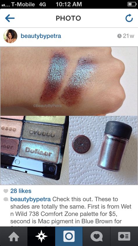 Cheap Mac Pigment dupe Vintage Eyeshadow, Makeup Aesthetics, Makeup Things, Mac Pigment, Expensive Makeup, Indie Makeup, Dyed Hair Inspiration, Perfect Complexion, Amazing Makeup