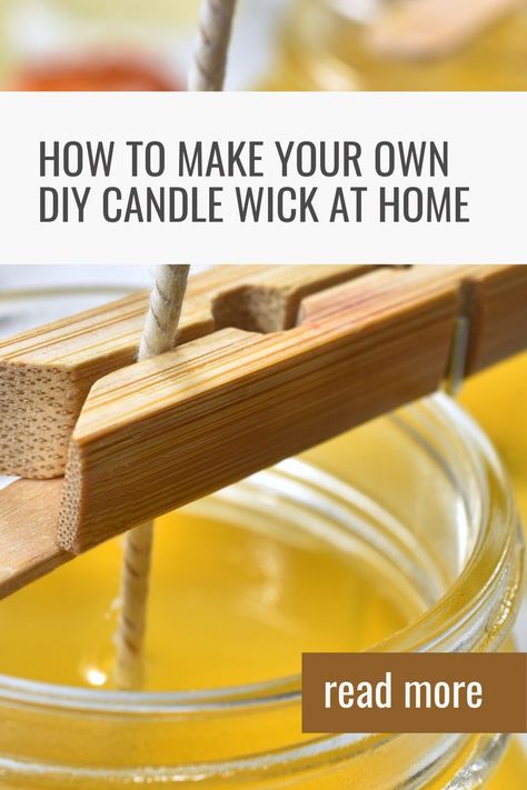 Homemade Candle Wick, Reuse Candle Wax, Making Candle Wicks, Diy Wooden Candle, Diy Candle Wick, Candle Making For Beginners, Wooden Candle Stand, Candle Making Wax, Candle Wick