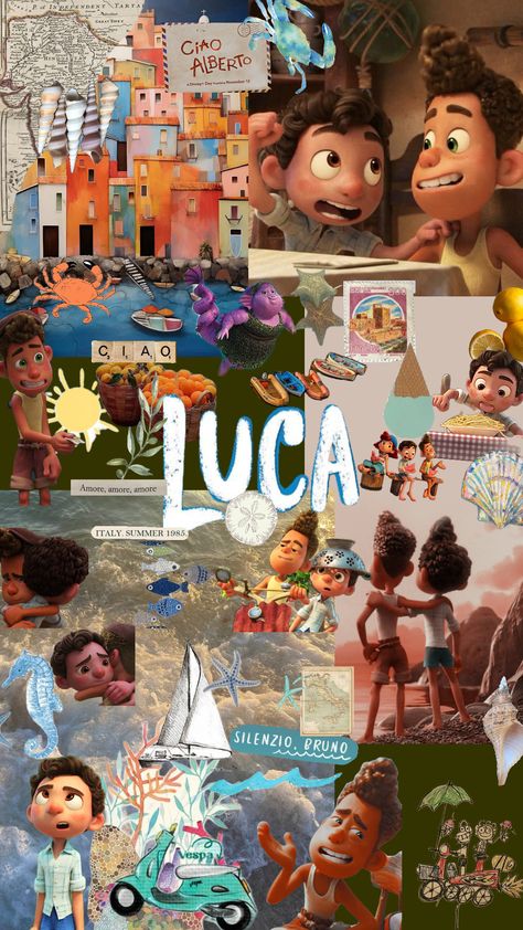 #luca #albertoscorfano #sea #ocean #italy #comfortmovie #movies Luca Poster, Luca Aesthetic, Luca Wallpaper, Luca Fanart, Luca Movie, Luca Disney, Lucas Movie, Animated Movie Posters, Cute Disney Pictures