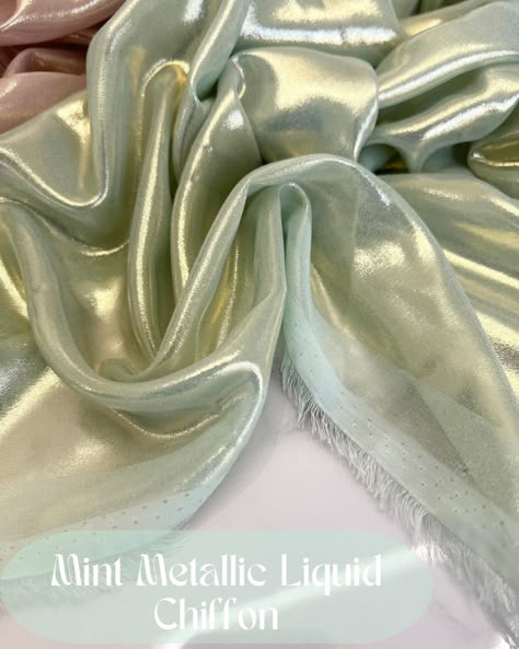 ✨Take Your Wardrobe to a Whole New Glossier Level with the Latest Metallic Liquid Sheen Chiffon Fabric! ✨ We’re imagining dreamy drapery dresses in this luxe fabric! 👗 What are you planning to create with this incredible fabric? . . . . . . . . . . . . #fabric #fabricshopping #fashiondesigner #luxefabrics #fabricsdubai #Textiles #fashion #instafashion #lovetosew #sewing #fashiondesign #highfashion #eveningwear #luxury #metallicliquidchiffon #chiffonfabric #chiffon #wholesalefabrics #metallicliq Liquid Chiffon Dress, The Mother Archetype, Mood Board Nature, Aesthetic Fabric, Clothing Fabric Patterns, Black Metal Jewelry, Color Knowledge, Metallic Liquid, Clothing Pattern Design