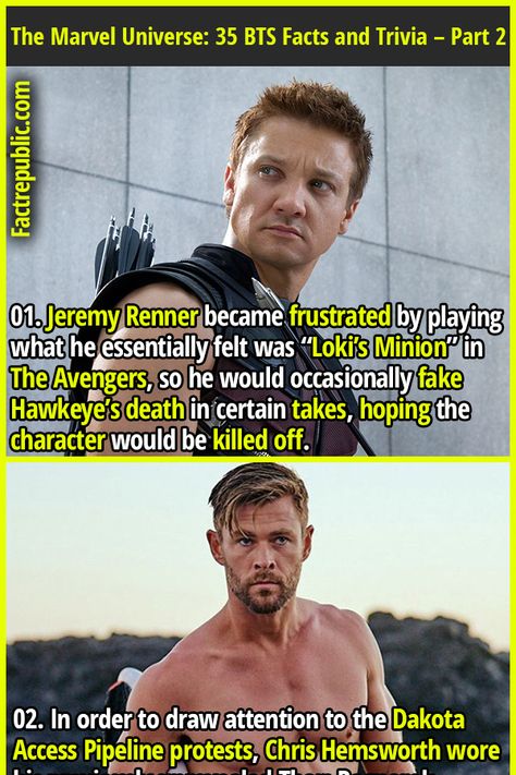 Marvel Jokes Avengers Funny, Marvel Apocalypse, Jeremy Renner Hawkeye, Hawkeye Comic, Fact Republic, Marvel Superhero Posters, Bts Facts, Pilot Episode, Marvel Avengers Movies