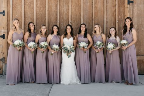 Dusty purple bridesmaid dresses