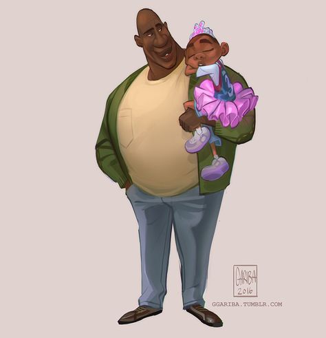 ggariba: “ Father & son ” One time for the dads Guy Character, Kids Tattoo, Fat Art, Children's Illustration, Black Characters, Family Illustration, Black Cartoon, Soul Art, Father Son