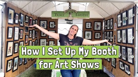 How to Set Up an Outdoor Art Booth Display and List of Equipment Needed — Tracy Lizotte Studios Art Booth Display, Art Festival Booth Display, Festival Booth Display, Art Display Panels, Booth Display Ideas, Art Festival Booth, Art Fair Booth, Art Booth, Craft Show Booths