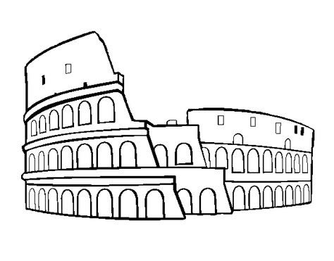 colosseum coloring pages - Google Search Dibujo Simple, Travel Drawing, Wolf Drawing, Drawing Simple, Roman Art, Travel Logo, Travel Illustration, Photo Vintage, Art Drawings For Kids