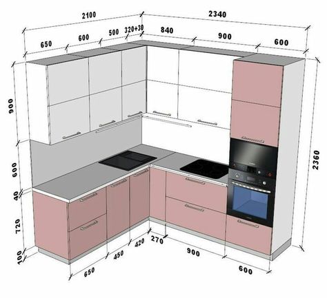 Kitchen Cabinet Dimensions, Desain Pantry, Kitchen Measurements, Kitchen Layout Plans, Kabinet Dapur, Kitchen Interior Design Decor, Kitchen Design Plans, Modern Kitchen Cabinets, House Design Kitchen