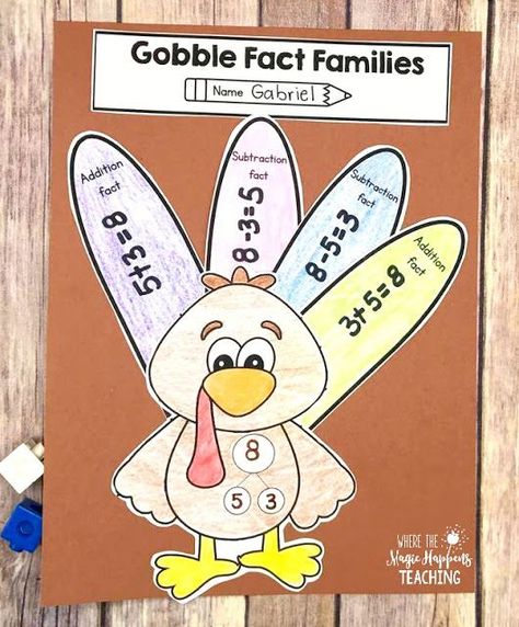 November Math Centers Based on BUILD - Where the Magic Happens November Math Centers, Build Math Centers, Centers For First Grade, Centers First Grade, 1st Grade Math Games, Turkey Facts, Turkey Math, November Math, November Ideas